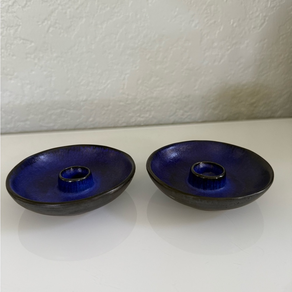 Unique Artist Signed Studio Glazed
Ceramic Art Pottery candle holder luxury
